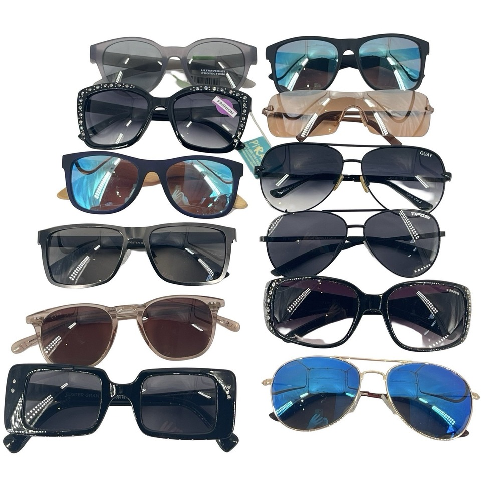 Lot of 12 Sunglasses Mixed Brands QUAY Tifosi Guess Foster Grant DIFF ABACO